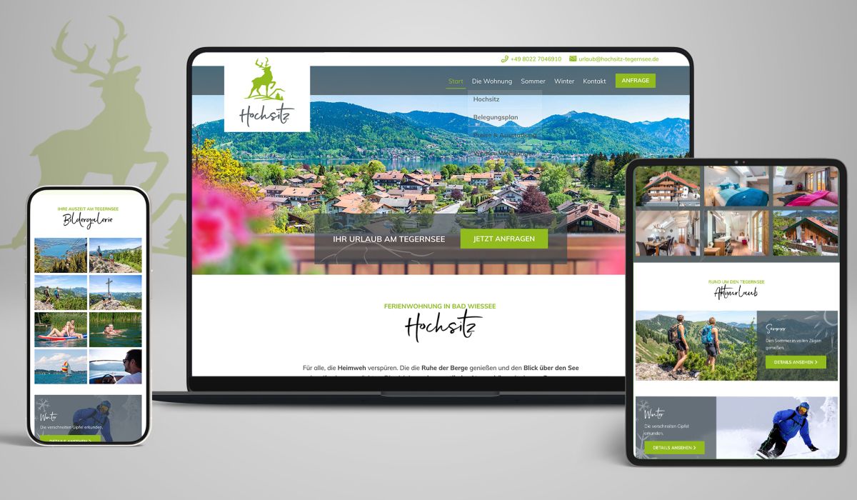 Website Hochsitz Ferienwohnung in Bad Wiessee