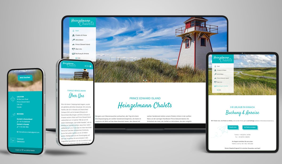 Website Heinzelmann Chalets