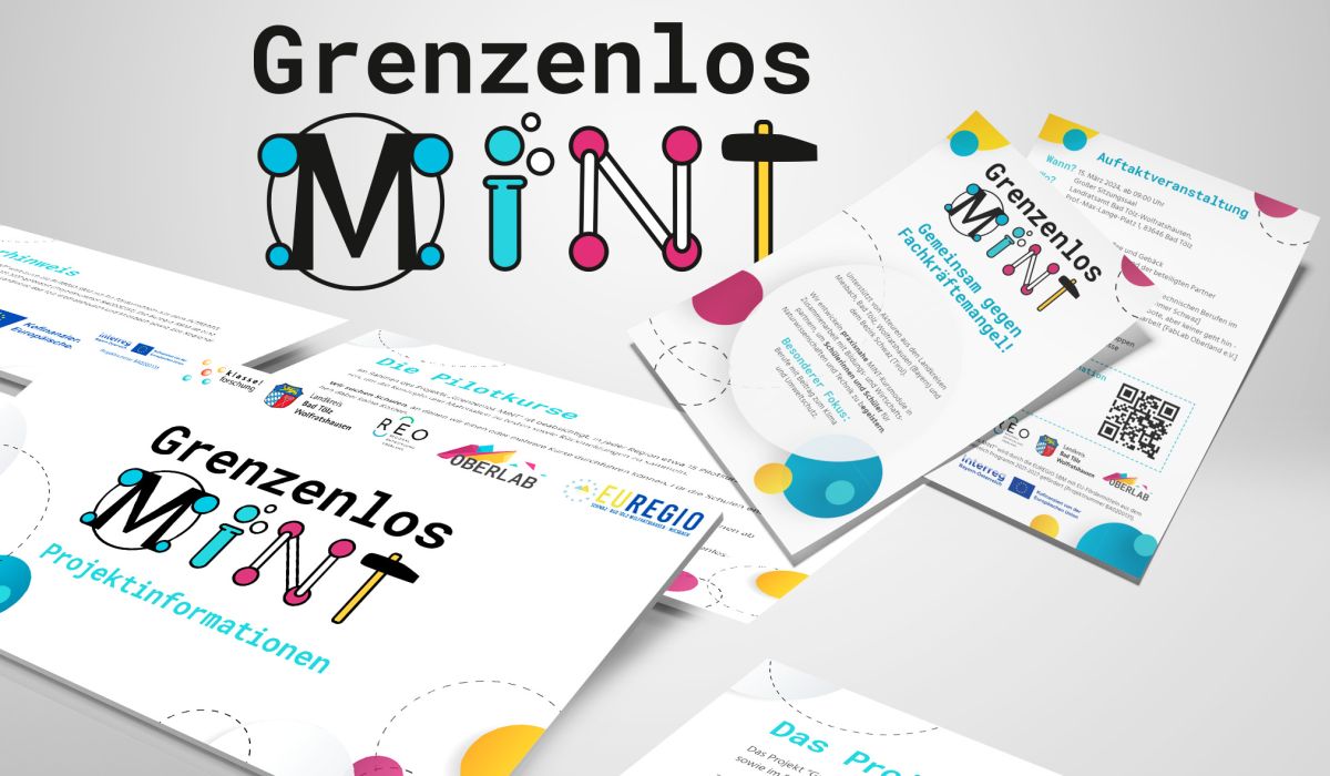 Power Point Präsentation und Flyer Grenzenlos MInt