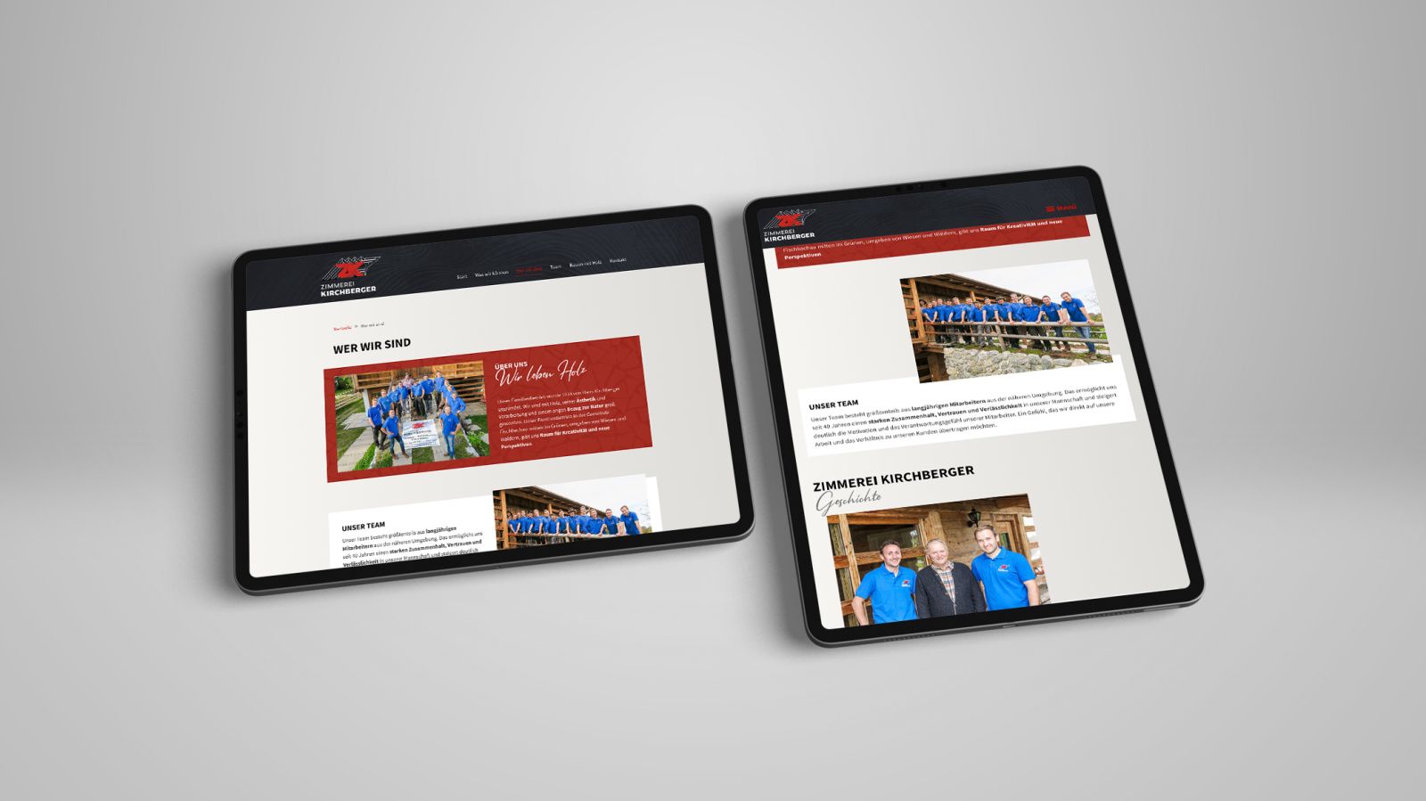 Website Zimmerei Kirchberger GmbH