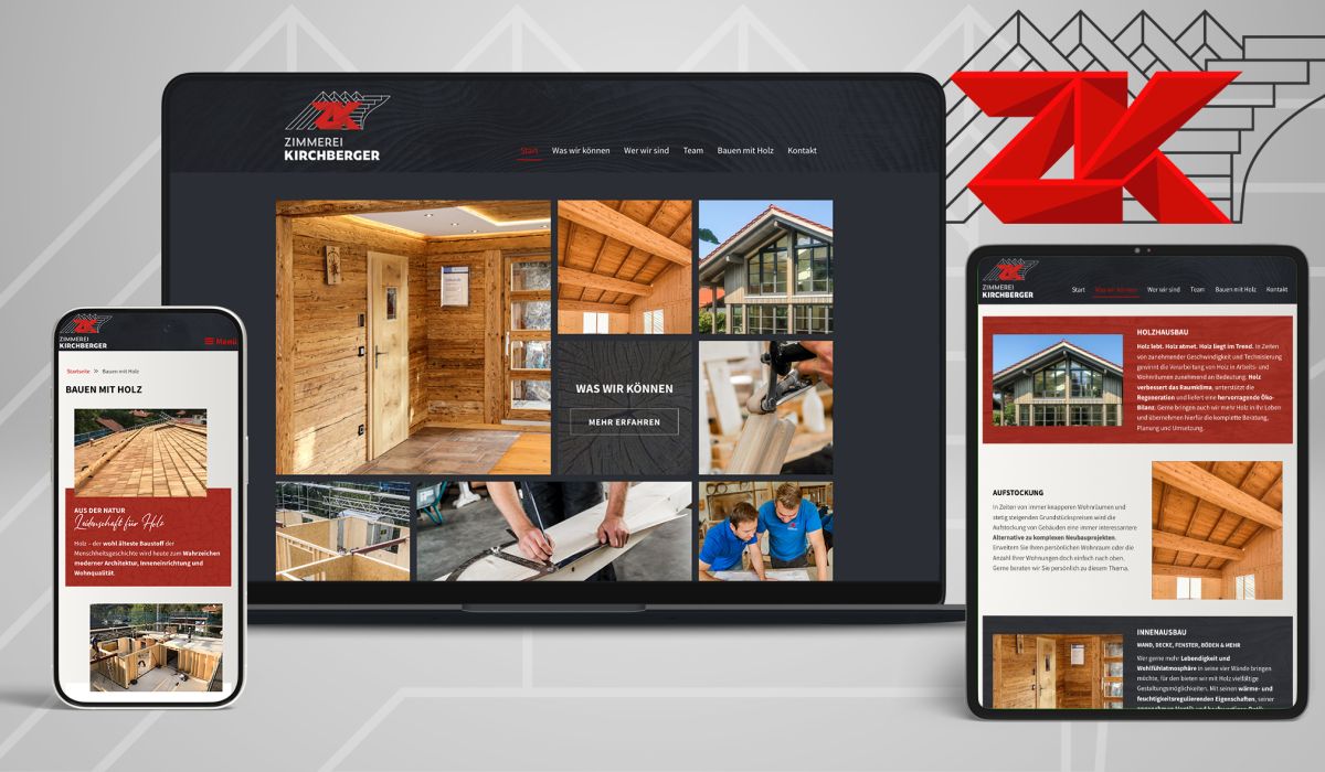 Website Zimmerei Kirchberger GmbH