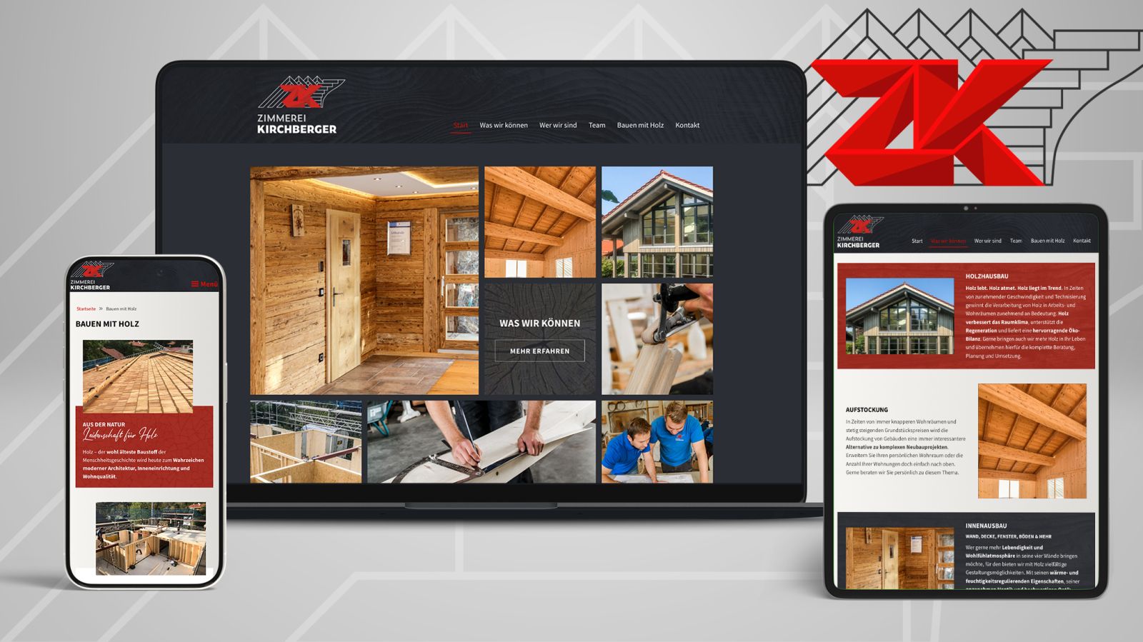 Website Zimmerei Kirchberger GmbH