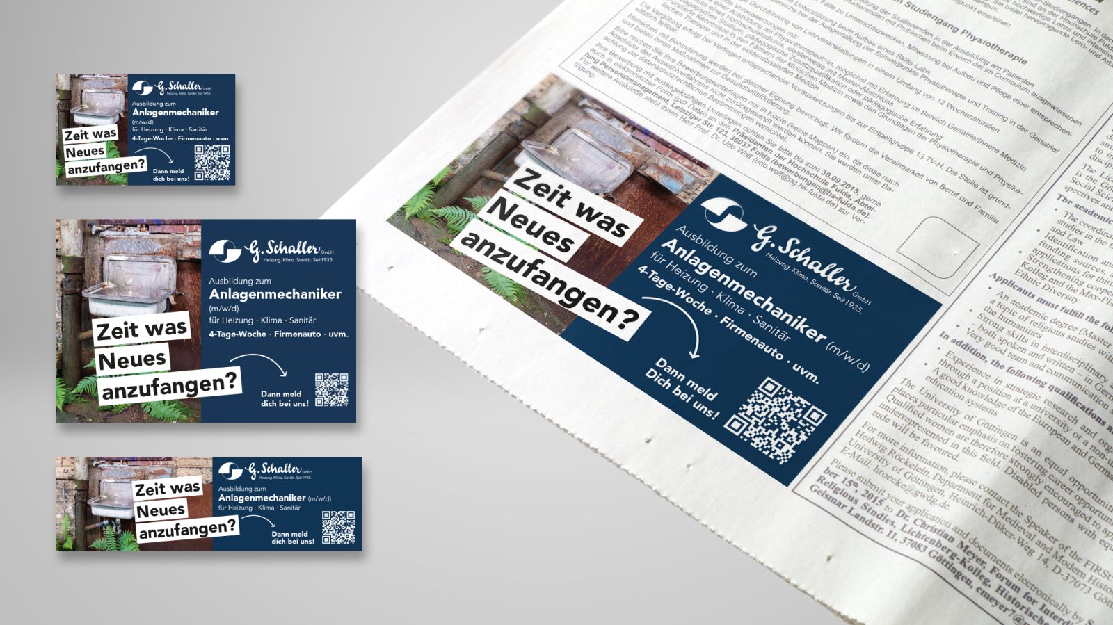Zeitungsanzeigen G.Schaller GmbH