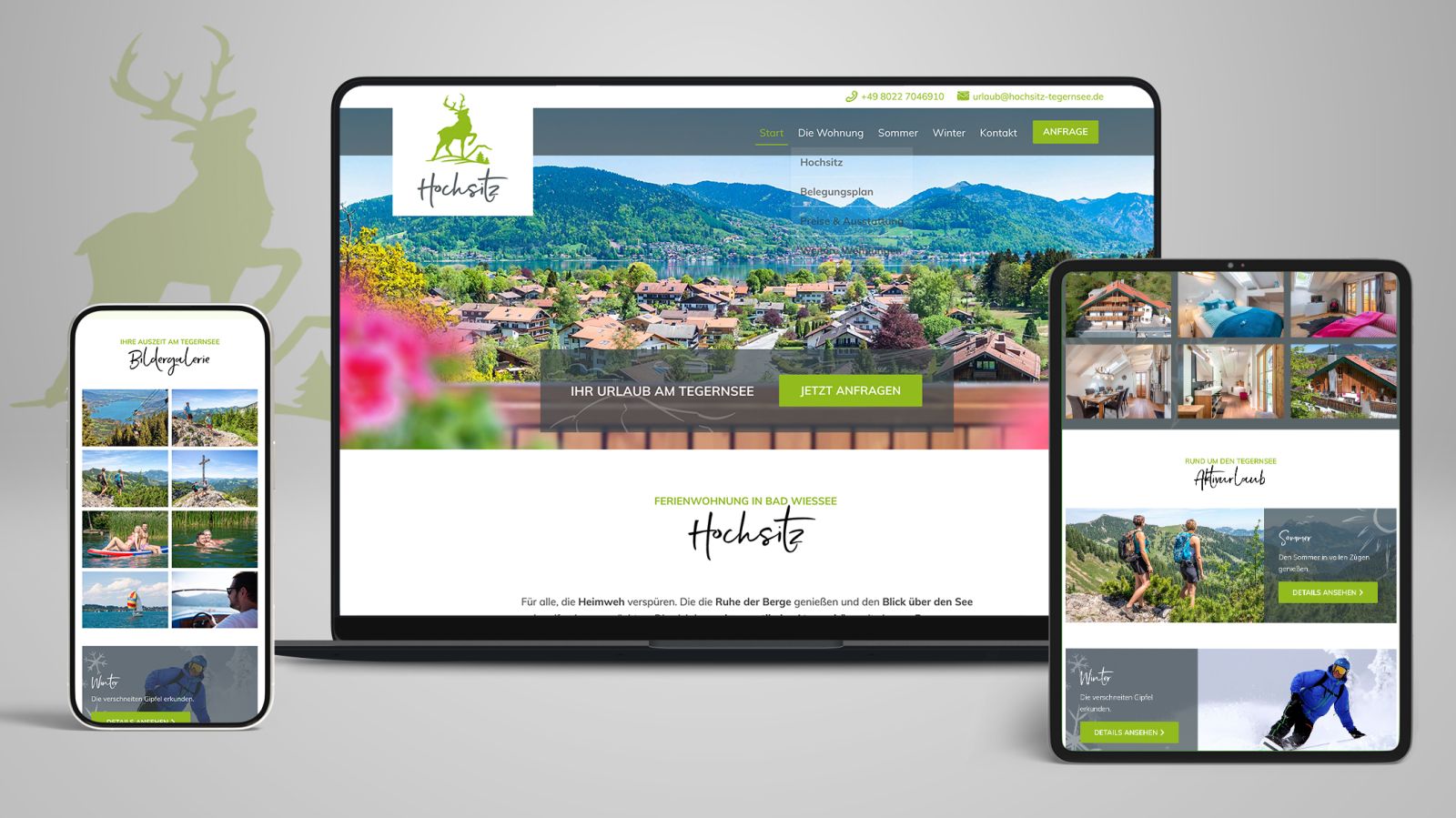 Website Hochsitz Ferienwohnung in Bad Wiessee
