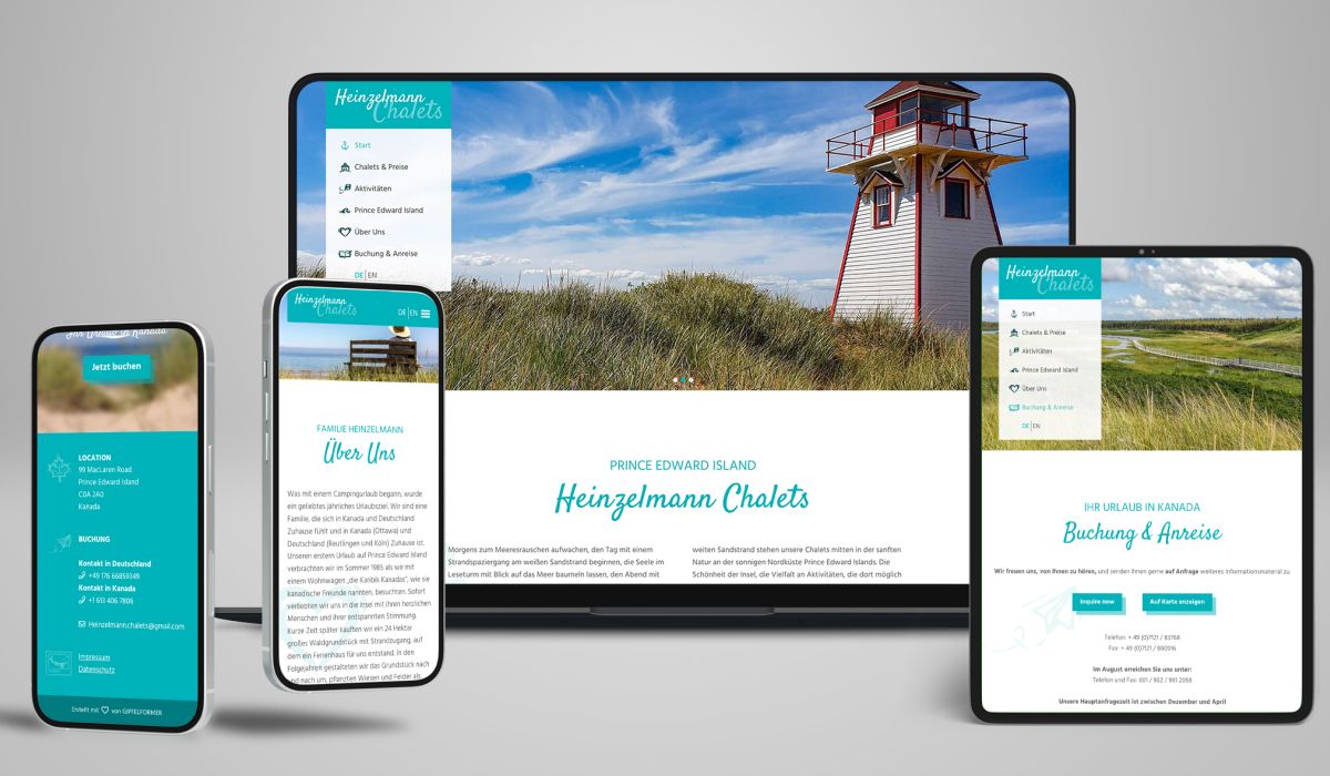 Website Heinzelmann Chalets